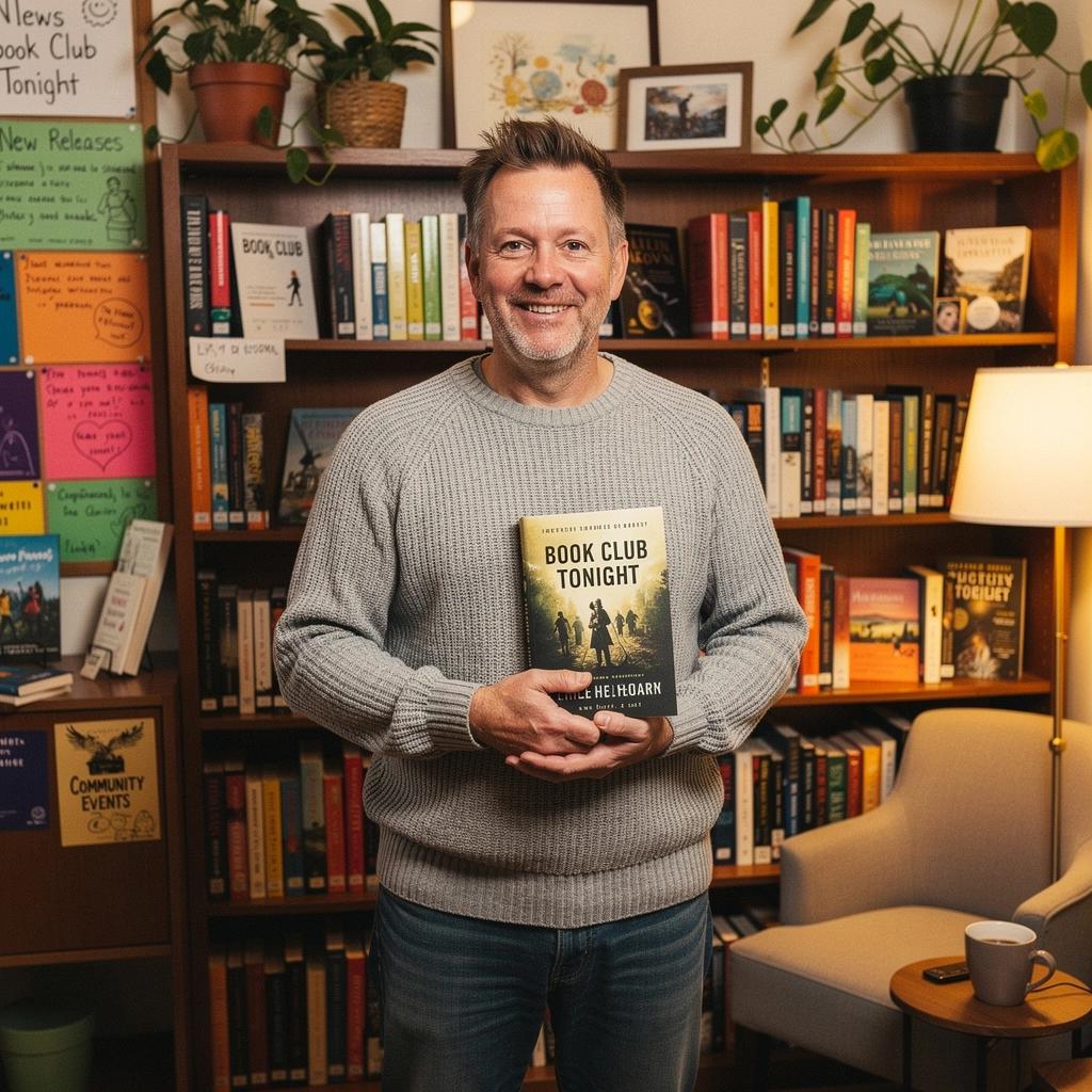 A cozy reading nook with a comfortable chair and a stack of new arrival books.